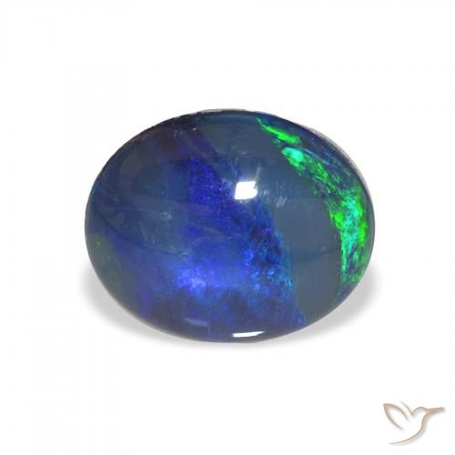Triplete de ópalo Multicolor natural de 2.28 ct, Ovalada, Opaco