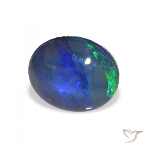 Triplete de ópalo Multicolor natural de 2.28 ct, Ovalada, Opaco