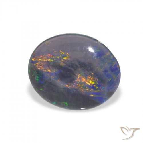 Triplete de ópalo Multicolor natural de 2.50 ct, Ovalada, Opaco
