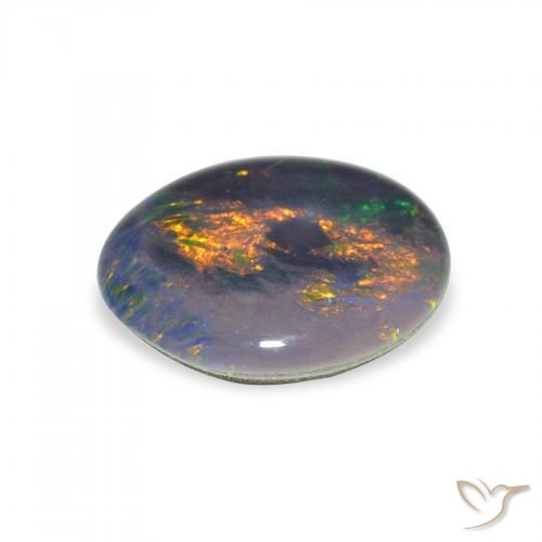 Triplete de ópalo Multicolor natural de 2.50 ct, Ovalada, Opaco