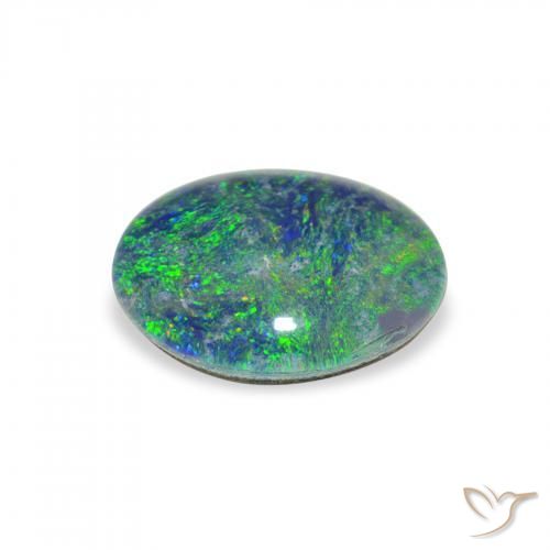 Opal Triplet Multicolor natural de 2.16 ct, Ovalada, Opaco