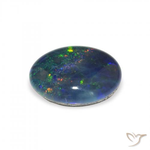 Triplete de ópalo Multicolor natural de 2.57 ct, Ovalada, Opaco