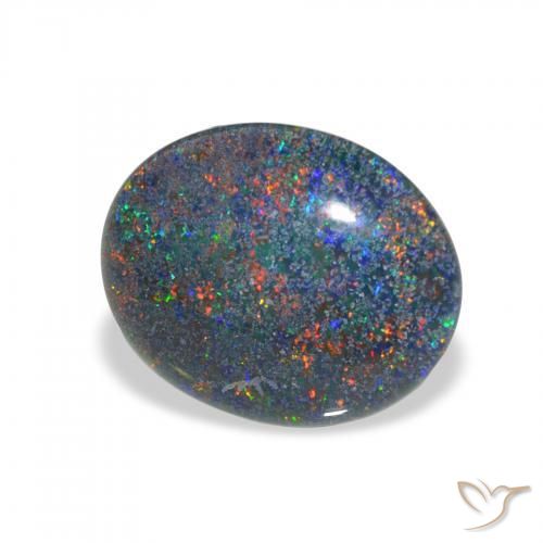 Opal Triplet Multicolor natural de 3.01 ct, Ovalada, Opaco