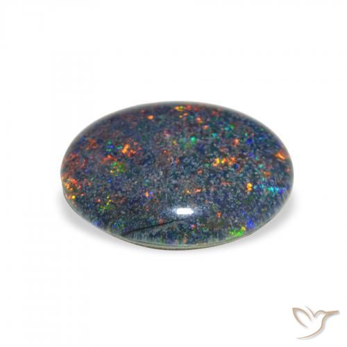 Opal Triplet Multicolor natural de 3.01 ct, Ovalada, Opaco