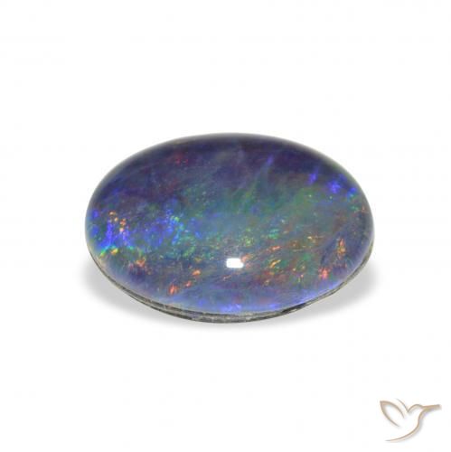 Triplete de ópalo Multicolor natural de 2.57 ct, Ovalada, Opaco