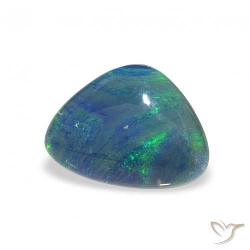 Triplete de ópalo Multicolor natural de 2.31 ct, Trillón, Opaco