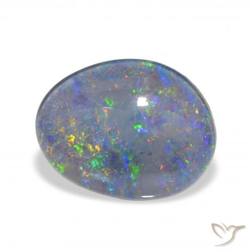 Triplete de ópalo Multicolor natural de 7.66 ct, Elegante, Opaco
