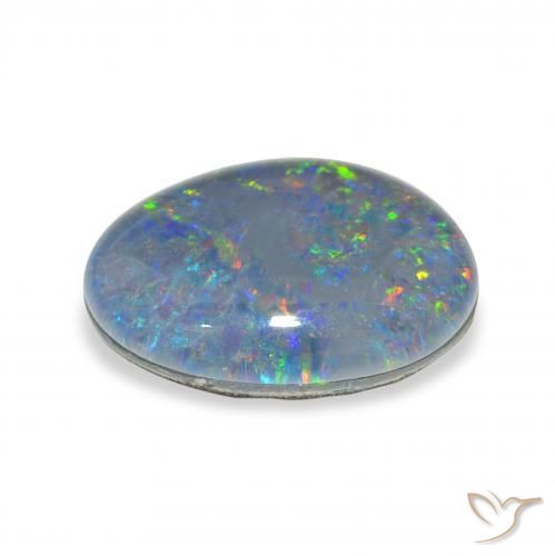 Triplete de ópalo Multicolor natural de 7.66 ct, Elegante, Opaco