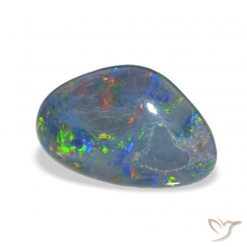 Triplete de ópalo Multicolor natural de 6.07 ct, Elegante, Opaco