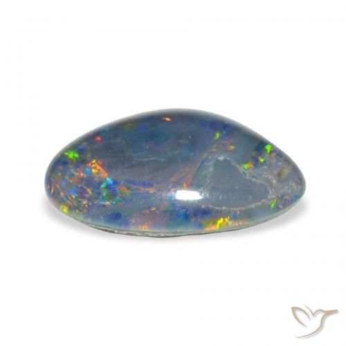 Triplete de ópalo Multicolor natural de 6.07 ct, Elegante, Opaco