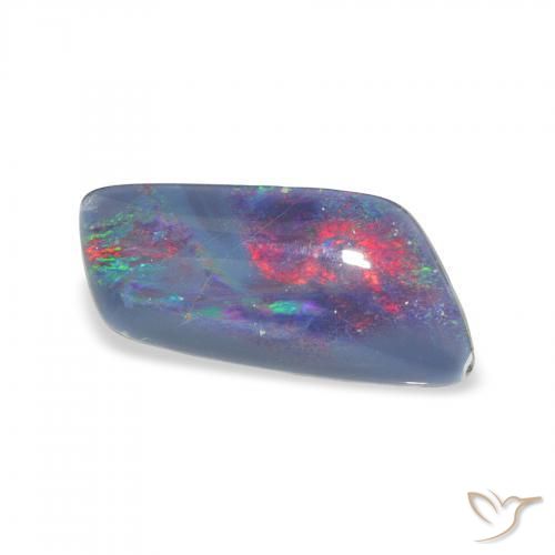 Triplete de ópalo Multicolor natural de 3.05 ct, Elegante, Opaco