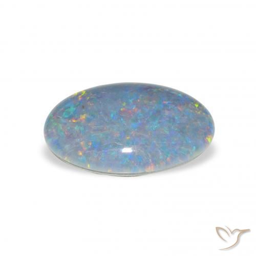Triplete de ópalo Multicolor natural de 3.74 ct, Ovalada, Opaco