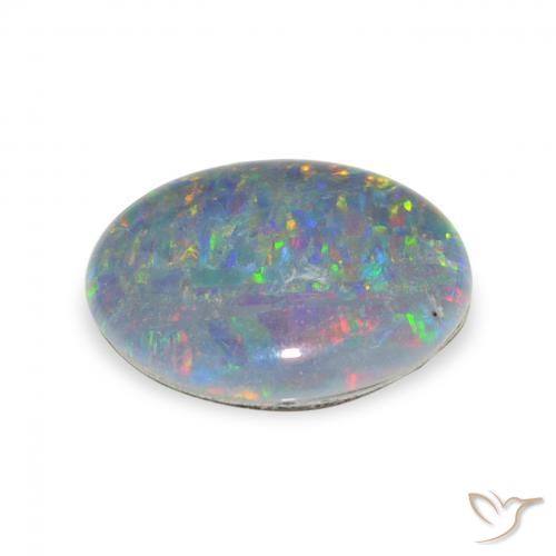 Triplete de ópalo Multicolor natural de 3.00 ct, Ovalada, Opaco