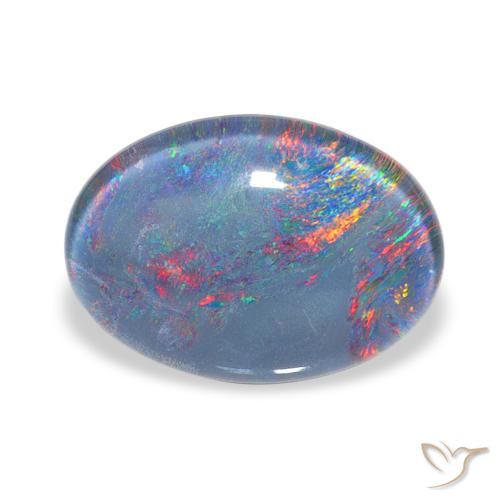 4.28ct Multicolor Triplete de ópalo, Ovalada, Opaco
