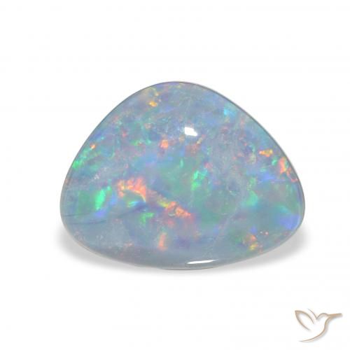 2.71ct Natural Multicolor Triplete de ópalo, Trillón, Opaco
