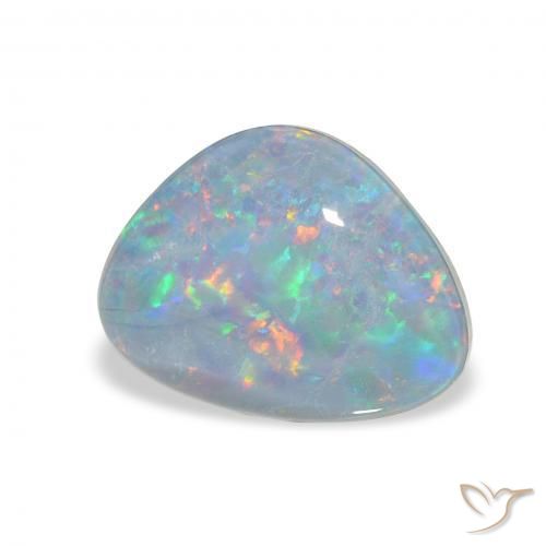 Triplete de ópalo Multicolor natural de 2.71 ct, Trillón, Opaco