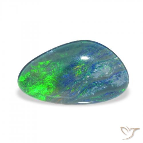 3.26ct Natural Multicolor Triplete de ópalo, Elegante, Opaco