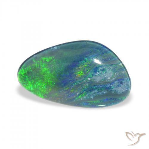 Triplete de ópalo Multicolor natural de 3.26 ct, Elegante, Opaco