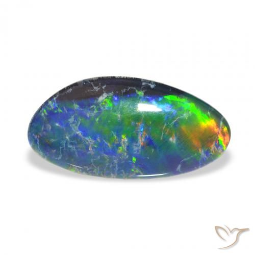 3.77ct Natural Multicolor Triplete de ópalo, Elegante, Opaco