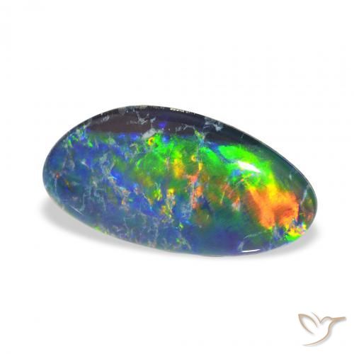 Triplete de ópalo Multicolor natural de 3.77 ct, Elegante, Opaco