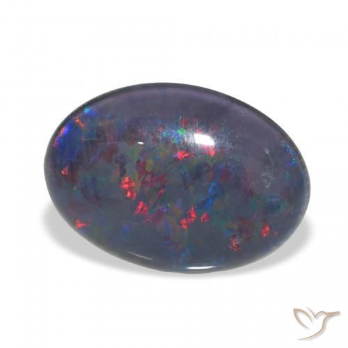Triplete de ópalo Multicolor natural de 3.66 ct, Ovalada, Opaco