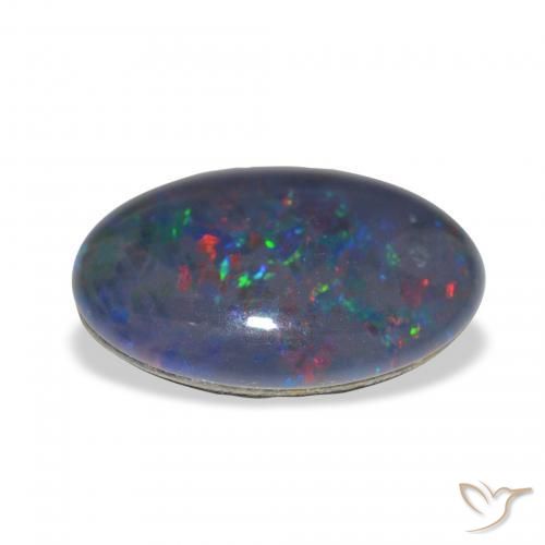 Triplete de ópalo Multicolor natural de 3.66 ct, Ovalada, Opaco