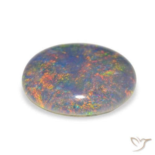 Triplete de ópalo Multicolor natural de 3.00 ct, Ovalada, Opaco