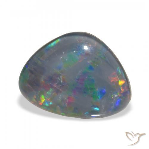 Triplete de ópalo Multicolor natural de 4.06 ct, Elegante, Opaco
