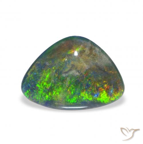 1.89ct Natural Multicolor Triplete de ópalo, Elegante, Opaco