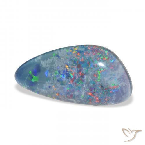 Triplete de ópalo Multicolor natural de 4.10 ct, Elegante, Opaco