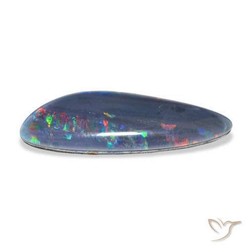 Triplete de ópalo Multicolor natural de 4.44 ct, Elegante, Opaco
