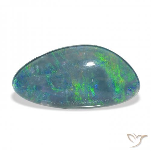 5.14ct Natural Multicolor Triplete de ópalo, Elegante, Opaco