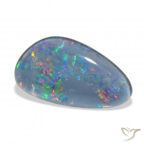 Triplete de ópalo Multicolor natural de 7.34 ct, Elegante, Opaco