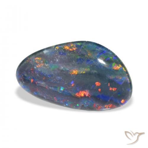 Triplete de ópalo Multicolor natural de 3.31 ct, Elegante, Opaco