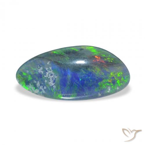 3.24ct Natural Multicolor Triplete de ópalo, Elegante, Opaco