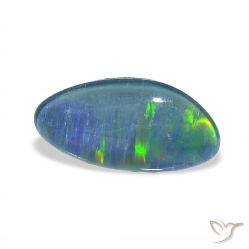 Triplete de ópalo Multicolor natural de 4.32 ct, Elegante, Opaco