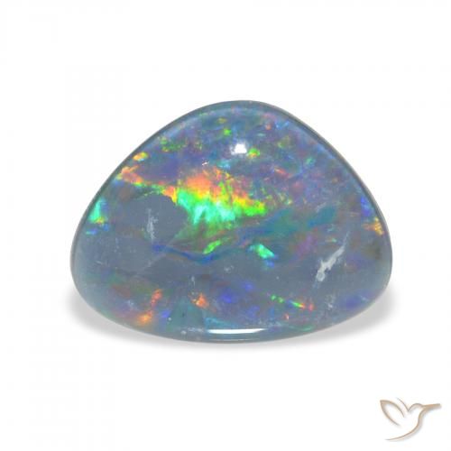 4.00ct Natural Multicolor Triplete de ópalo, Elegante, Opaco