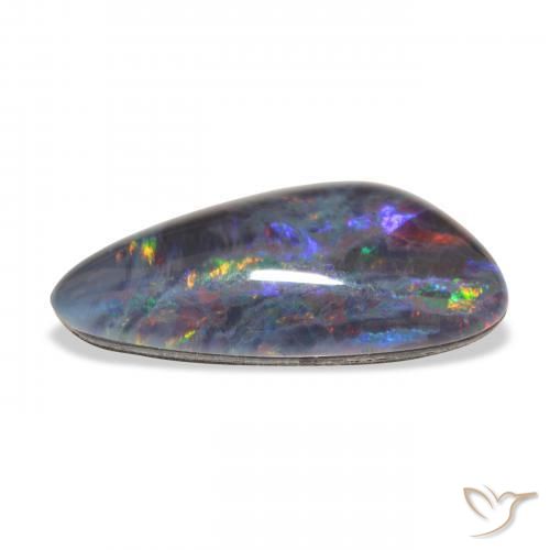 Triplete de ópalo Multicolor natural de 4.45 ct, Elegante, Opaco