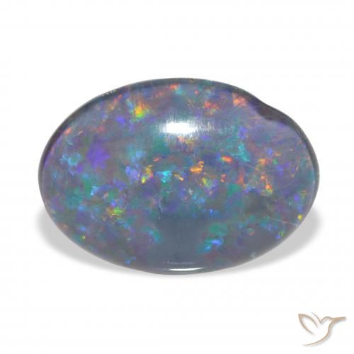 3.75ct Multicolor Triplete de ópalo, Ovalada, Opaco