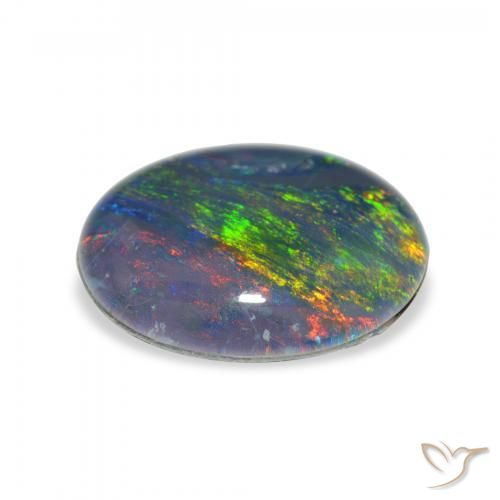 Triplete de ópalo Multicolor natural de 2.71 ct, Ovalada, Opaco