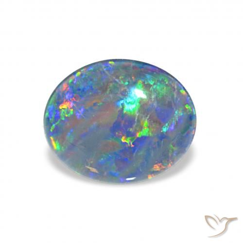 2.33ct Multicolor Triplete de ópalo, Ovalada, Opaco