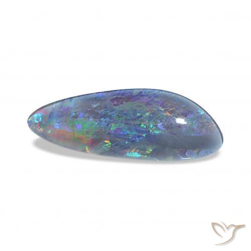 Triplete de ópalo Multicolor natural de 4.33 ct, Elegante, Opaco