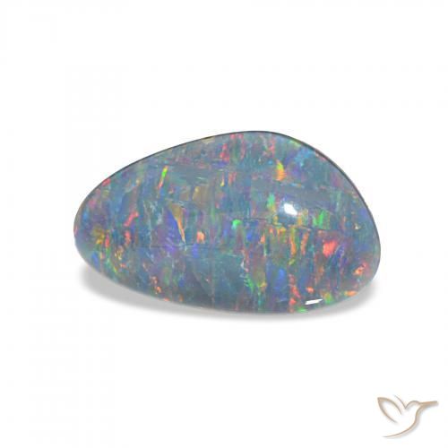 Triplete de ópalo Multicolor natural de 3.84 ct, Elegante, Opaco