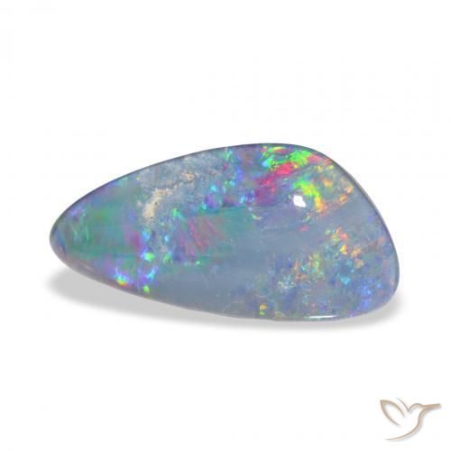 Triplete de ópalo Multicolor natural de 4.17 ct, Elegante, Opaco