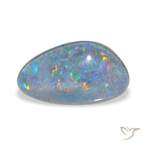 3.39ct Multicolor Triplete de ópalo, Elegante, Opaco