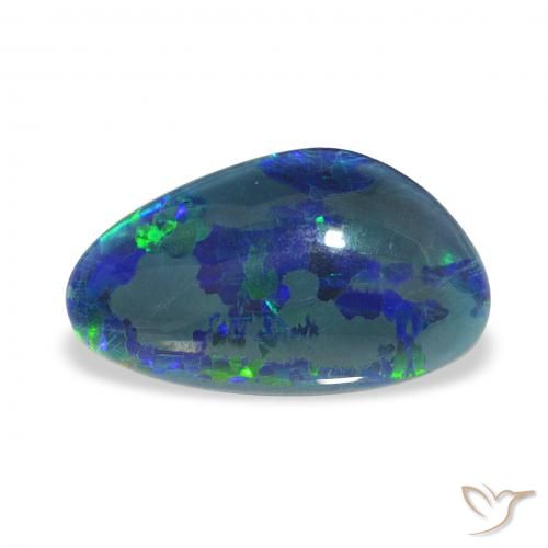 3.35ct Natural Multicolor Triplete de ópalo, Elegante, Opaco