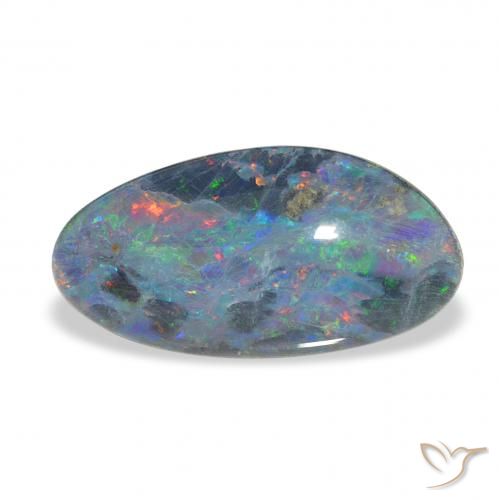 4.20ct Multicolor Triplete de ópalo, Elegante, Opaco