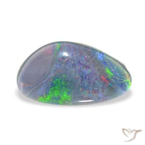 3.21ct Natural Multicolor Triplete de ópalo, Elegante, Opaco