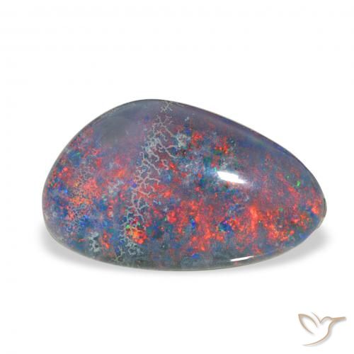 3.78ct Natural Multicolor Triplete de ópalo, Elegante, Opaco