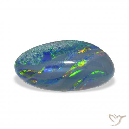 4.21ct Natural Multicolor Triplete de ópalo, Elegante, Opaco